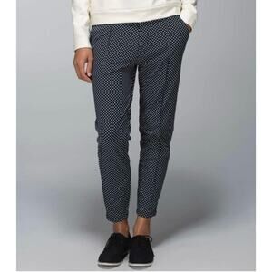 Lululemon Departure Pant Biggy Dot Printed Black Ghost Women's Size 6 Polka Dot